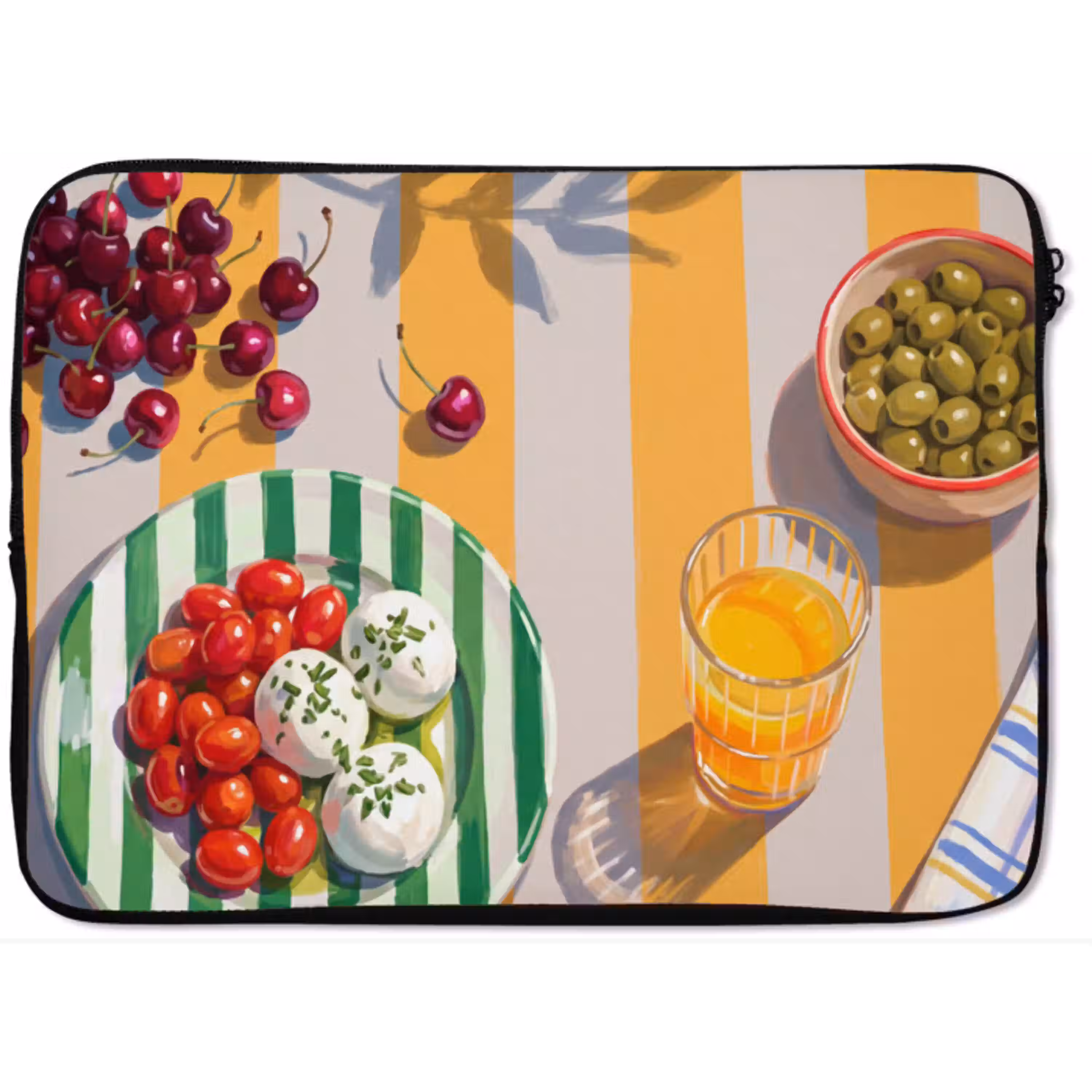 Eten - Zomer - Kleurrijk laptophoes neopreen klein -zkaufland3dotto
