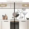 Glazen - Cocktails - Zwart - wit keuken achterwand 2 middel -voor-na2_NL