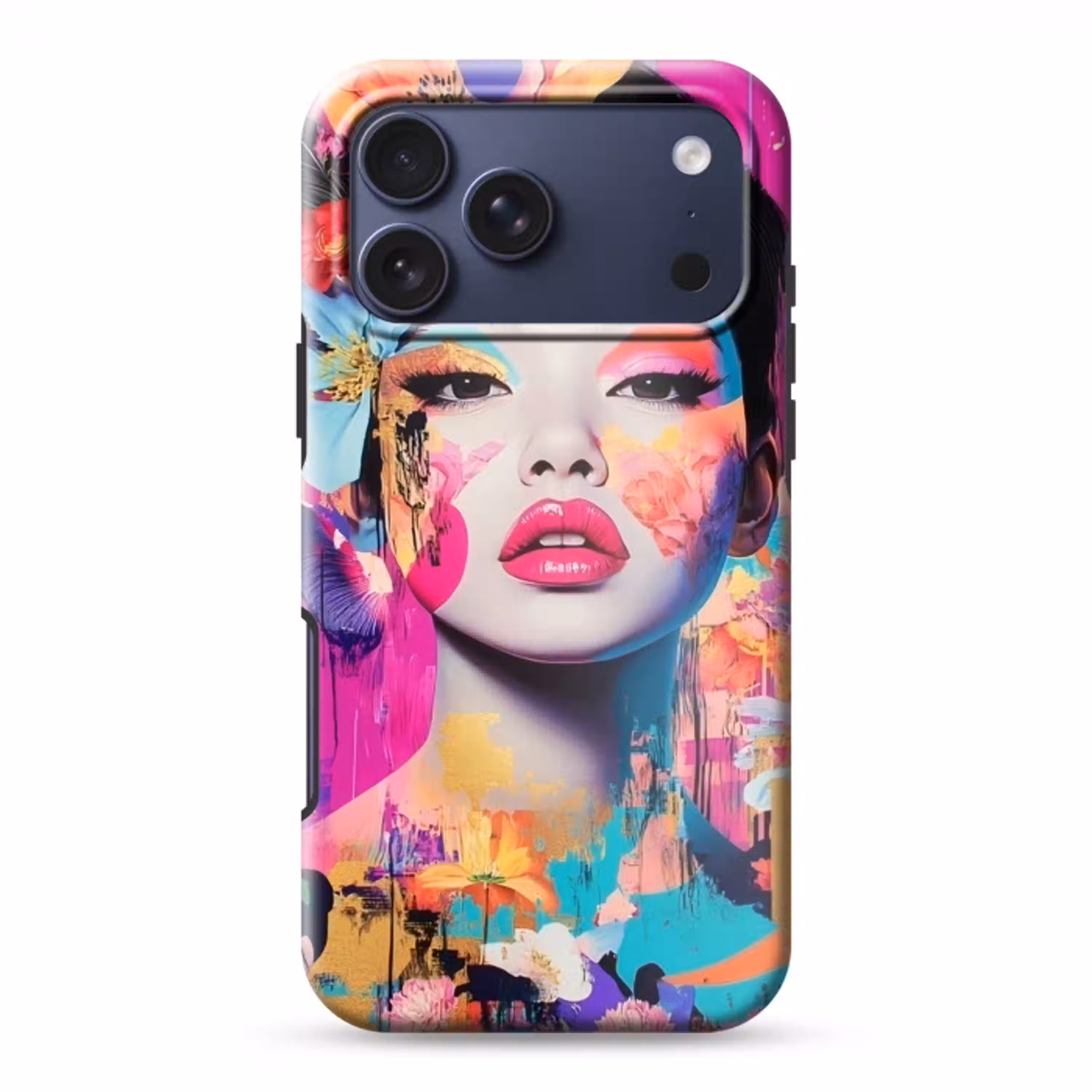 Vrouw - Portret - Abstract - Paars Toughcase MagSafe Apple iPhone 17 Pro Max klein -3d