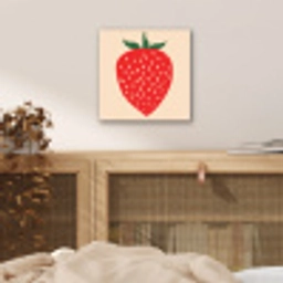 Aardbei - Rood - Modern - Boho aluminium wit klein -sfeer3