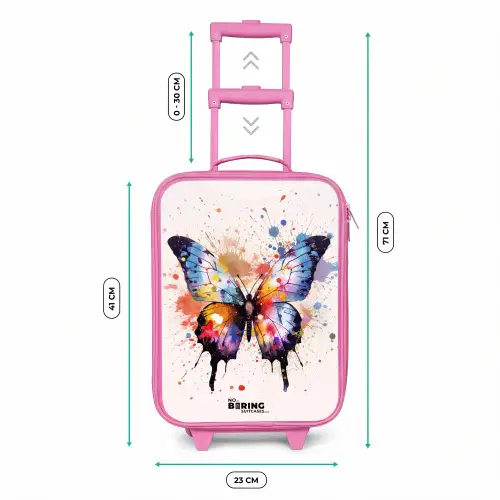 Vlinderexplosie Kinderkoffer - Roze klein -productfoto_formaten