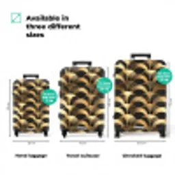 Schubben - Structuur - Goud NBS - Handbagage koffer - Volwassenen Unisex middel zzzzzzVergelijking_3EN