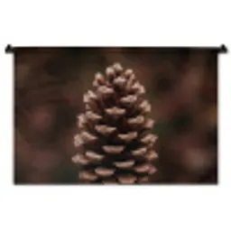 Dennenappel - Bos - Herfst - Bruin - Sfeervol Wandkleed katoen middel -zz3d