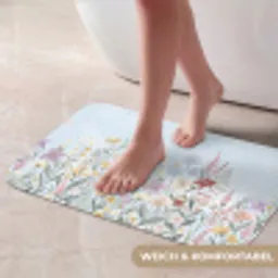 Weidebloemen - Illustratie - Kleurrijk Badmat klein -USP_ZachtDE