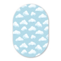 Wolken - Illustratie - Blauw Wandcirkel Ovaal Forex klein 630 -3d