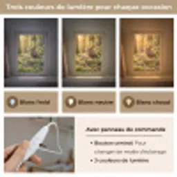 Houtsnip - Bos - Bladeren - Herfst - Gecamoufleerd Light Box met kabel (Kinderlampje) klein -USP_lichtkleurFR