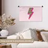 Stippen - Roze - Bliksem Wandkleed katoen klein -sfeer1