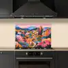 Witte bergtop - Modern - Kleurrijk keuken achterwand spatscherm klein -sfeer1
