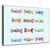 Snoepjes - Realistisch - Kleurrijk Textielframe zwart klein -3d