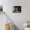 Geit - Bord - Spaghetti - Zwart Wit tuinposter los doek klein -sfeer8