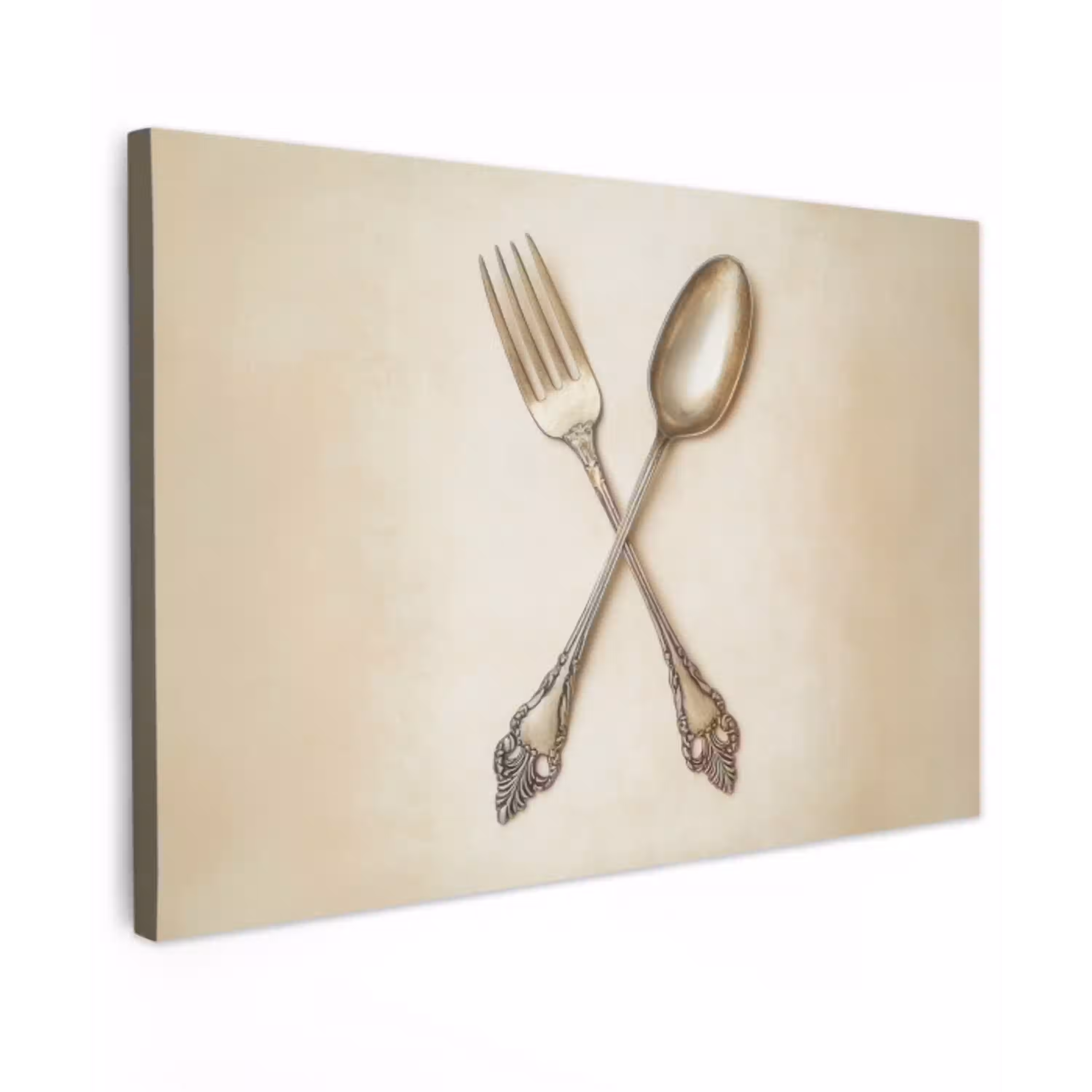 Beige - Vintage - Bestek canvas 2cm klein -z3d