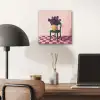 Stoel - Vaas - Bloemen - Geblokt aluminium wit klein -sfeer5
