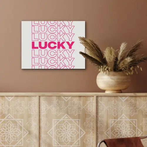 Lucky - Roze - Patroon PET vilt klein -sfeer4