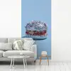 Glitters - Hamburger - Blauw fotobehang vinyl groot -woonkamer