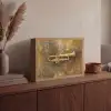 Trompet - Geel - Muzikaal Light Box met batterij (Wandlamp) middel -sfeer2