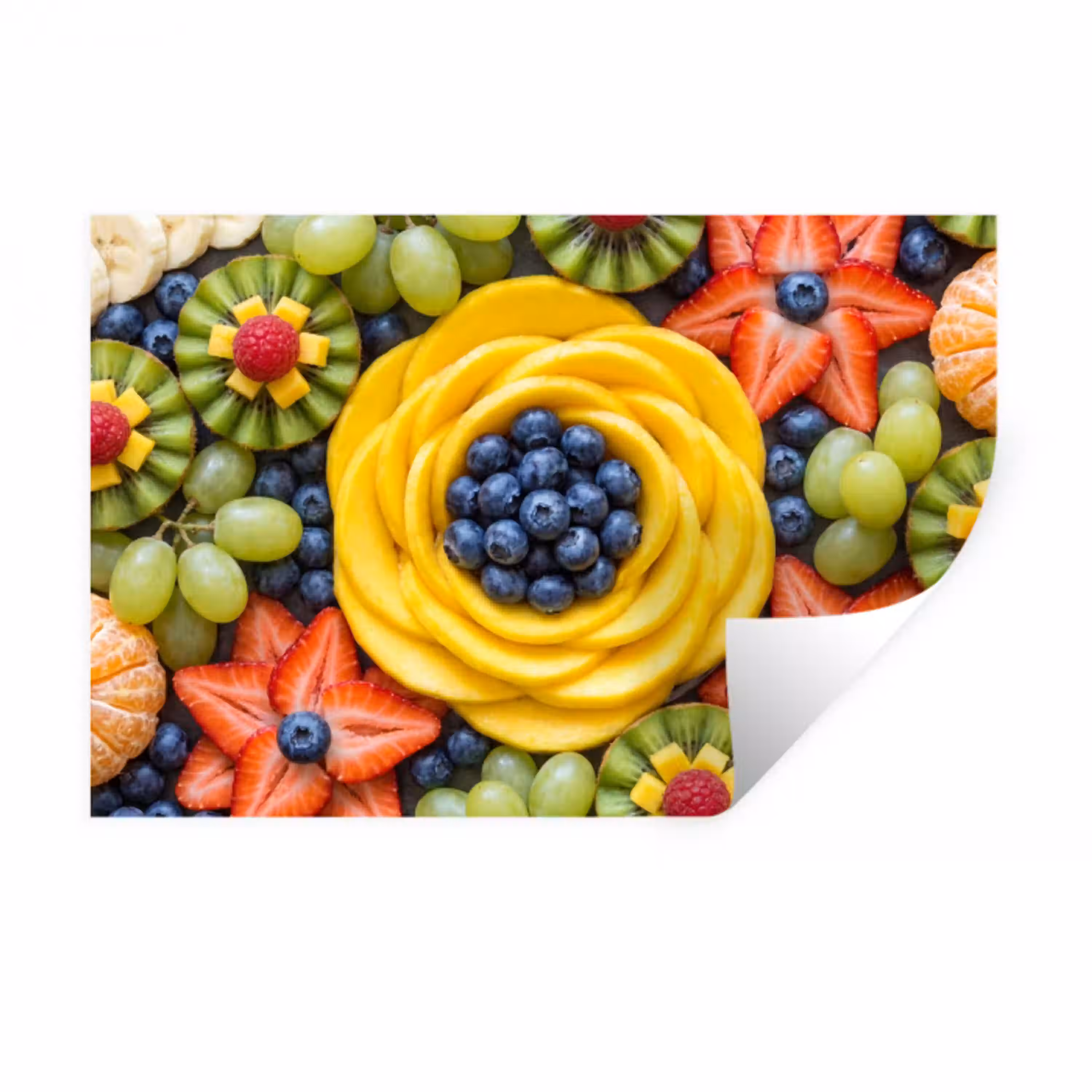 Fruit - Arrangement - Gezond - Kleurrijk - Eten Muursticker klein -3d
