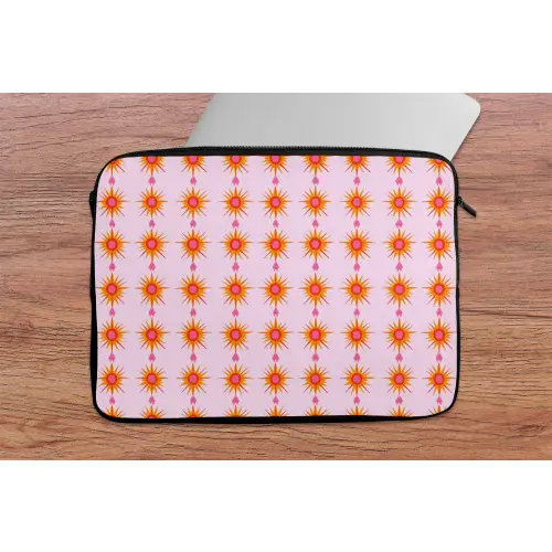 Zon - Motief - Roze laptophoes neopreen klein 279 -tafel