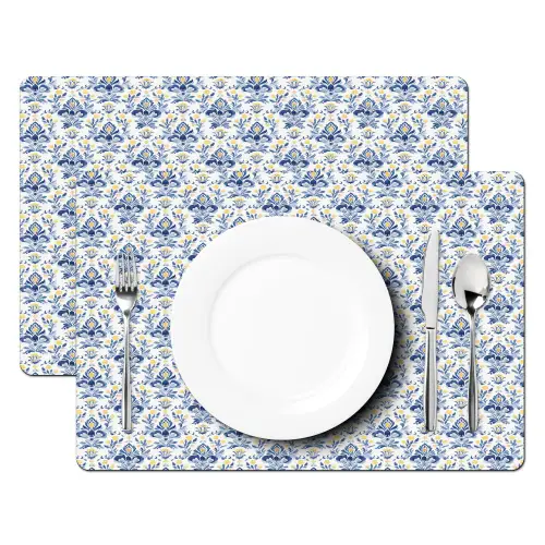 Frans - Citroen - Royaal - Blauw - Geel Placemat vinyl groot 368 -zzsfeer2_Kitchenyeah-website