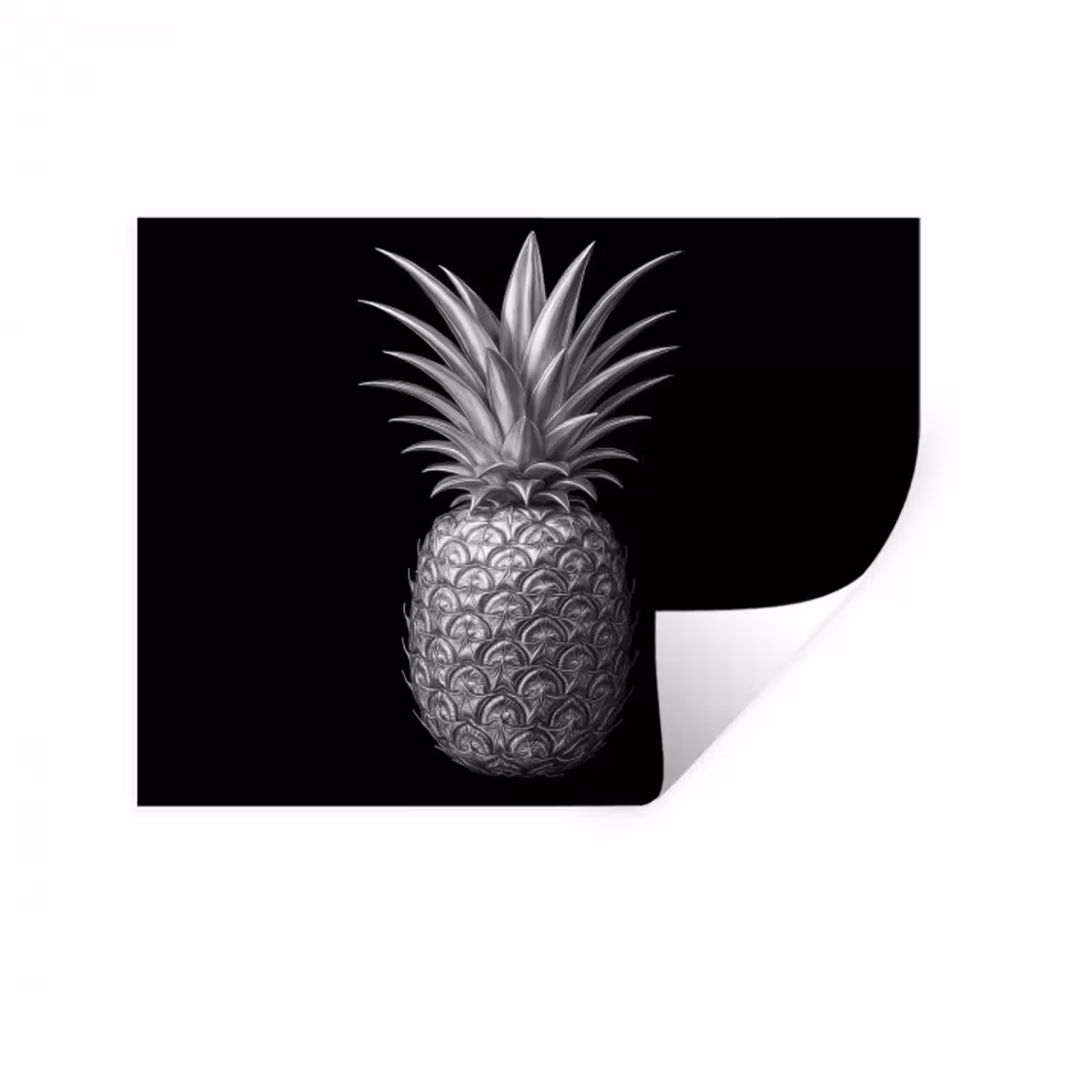 Wandtattoo – Ananas - Detailliert - Blätter