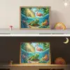 Schildpad - Flamingo - Tropisch - Oceaan Light Box met batterij (Wandlamp kind) middel -sfeer3_kind