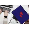 Blauw - Rood - Yes fun - 3D laptophoes neopreen klein -bureau