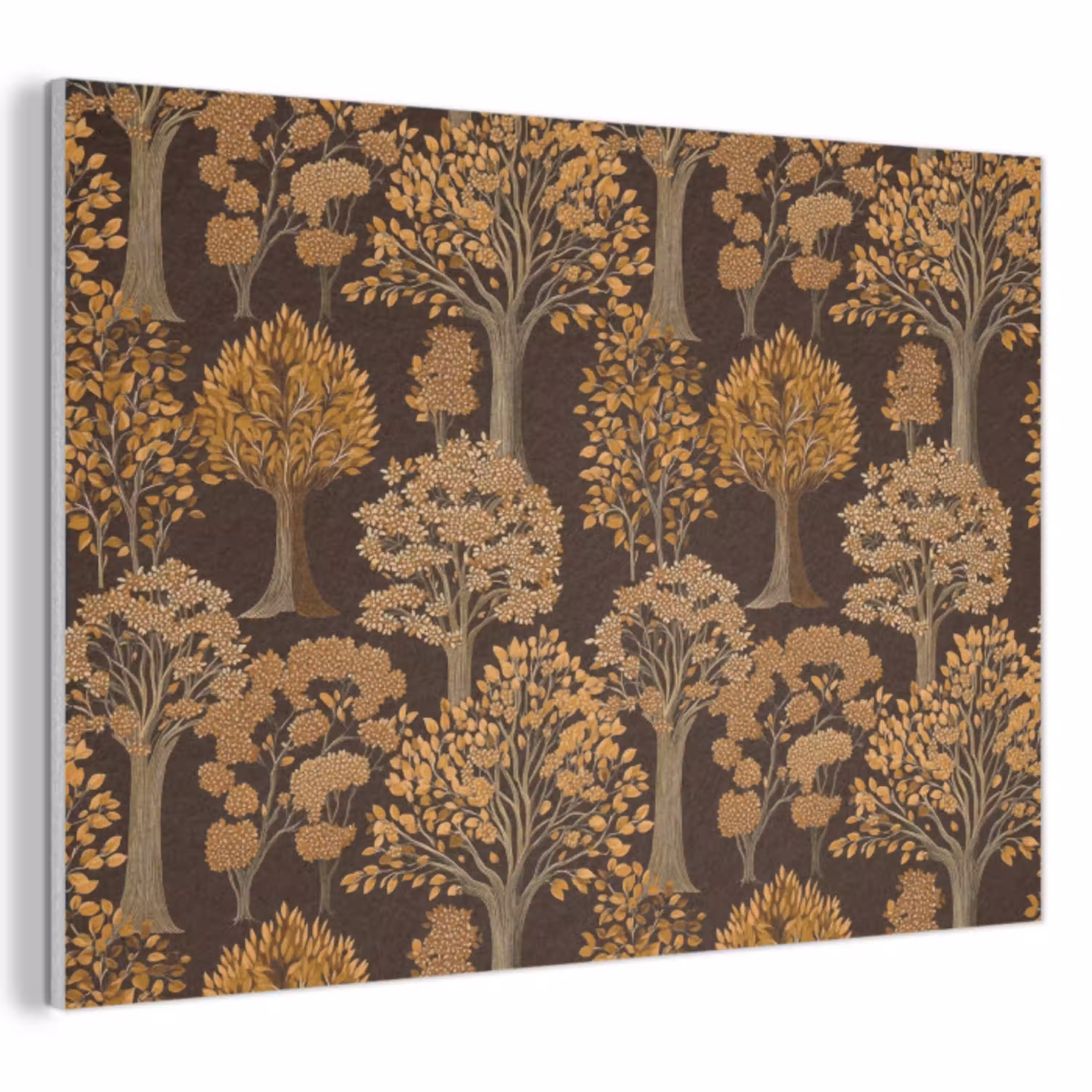 Bomen - Patroon - Bruin PET vilt klein 837 -3d