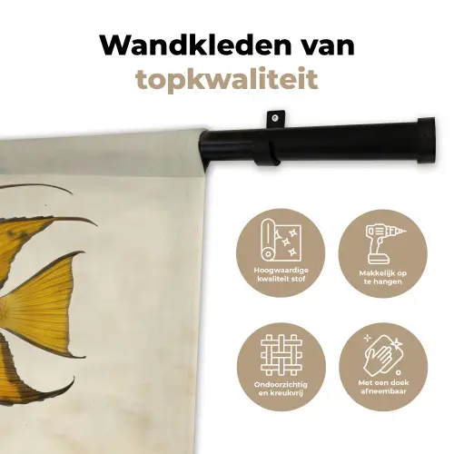 Vis - Sierlijk - Vinnen - Illustratie Wandkleed katoen klein -sfeer2
