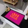 Oh la la - Roze - Oranje - Gestapelde letters Inductie beschemer met haakjes klein -sfeer1