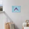 Bladeren - Wit - Vlinder - Insect tuinposter los doek klein -sfeer8