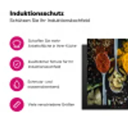 Mozaïek van Kruiden en Specerijen Inductie beschermer vinyl 3mm klein -zzzzzzz-lf-ups