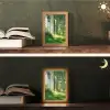 Natuur - Bomen - Bos - Groen - Zon - Gras - Planten Light Box met kabel (Tafellamp) klein -sfeer3