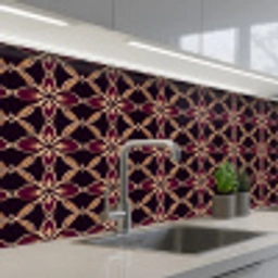Symmetrisch - Tegel - Burgundy keuken achterwand 2 middel 871 -3d_schuin