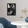Paard - Sport - Zwart - Wit fotolijst zwart zonder passe partout klein -sfeer4