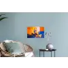 Vos - Oranje - Vormen - Abstract Muursticker klein -plant