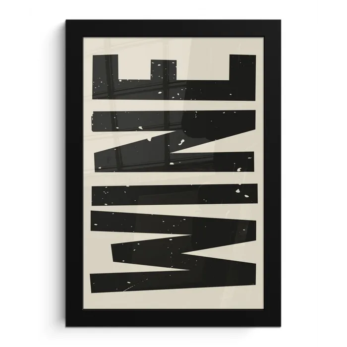 Zwart - Wijn - Decoratie - Vintage fotolijst zwart zonder passe partout klein -3d