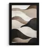 Golven - Abstract - Beige fotolijst zwart zonder passe partout klein -3d