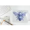 Bij - Modern - Delfts - Blauw muismat rubber klein -witbureau