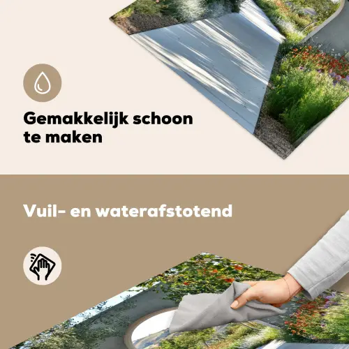 Doorkijk - Pad - Beton - Landschap Inductie beschemer met haakjes middel -ky-schoon-nl