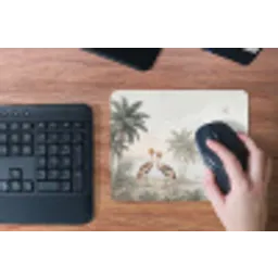 Kraanvogels - Palmbomen - Tropisch muismat rubber klein -toetsenbord