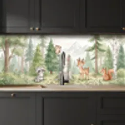 Bos - Dieren - Groen keuken achterwand 2 middel -sfeer1