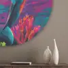 Dolfijn - Kleurrijk - Oceaan - Koraal Akoestische PET Vilt - Rond klein -sfeer5_closeup