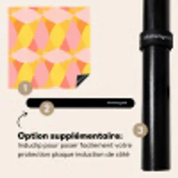 Kleurrijk - Ruitpatroon - Bladvormen Inductie beschermer vinyl 3mm middel 274 -zzzzzzz-induclip_FR