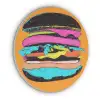 Hamburger - Kleurrijk - Speels Akoestische PET Vilt - Rond klein -3d