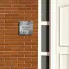 RVS - Illustraties - Metaal - Sierlijk Naambord geborsteld aluminium Vierkant middel sfeer3-S