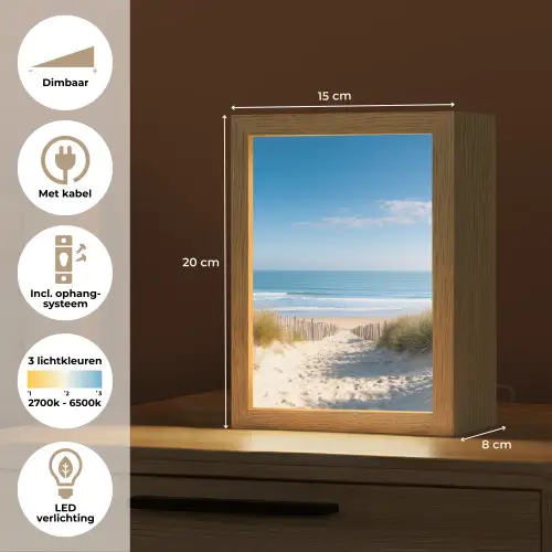 Strand - Zee - Duin - Zand - Zomer Light Box met kabel (Tafellamp) klein -USP_NL
