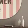 Zomer - Quote - Strepen Akoestische PET Vilt - Rond klein -sfeer5_closeup
