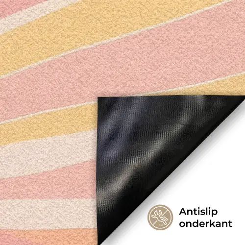 Illustratie - Zon - Pastelkleuren Deurmat klein -antislip_NL