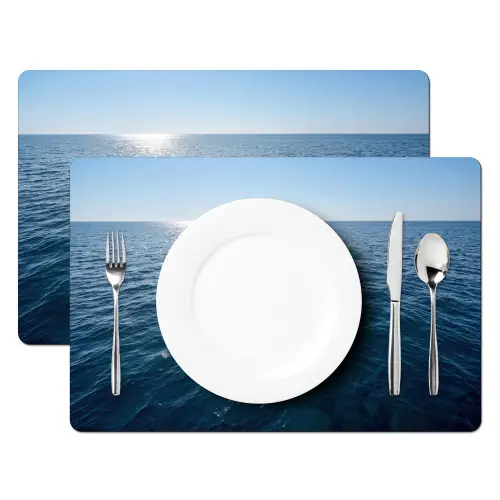 Oceaan - Zwemband - Horizon Placemat vinyl groot -zzsfeer2_Kitchenyeah-website