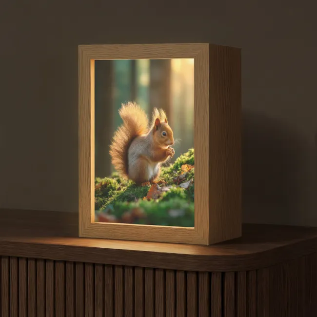Table Lamp - Squirrel - Nut - Grass