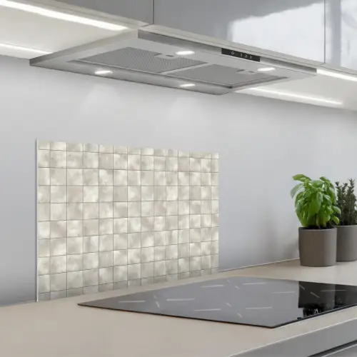 Tegels - Natuurlijk - Grijs keuken achterwand spatscherm klein 900 -3d_schuin